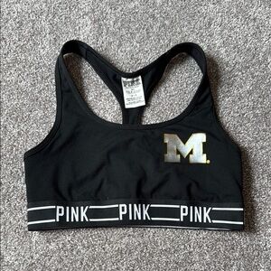 PINK Victoria's Secret Michigan Wolverine sports bra